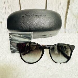 Ferragamo black cat eye sunglasses